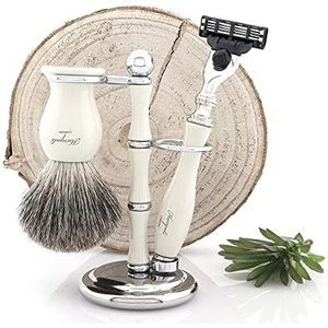 Mannen scheermesborstel kit nat scheerapparaat scheerkwast kerstcadeau