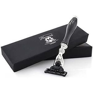 Haryali London Hand Gemonteerd Zwart (Gillette Mach 3) super scheermes