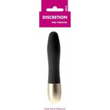 Minx Seven Creations Discretion Mini Vibrator, 11 cm lang, diameter 2 cm, zwart