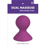 Me You Us Dual Masseuse Silicone Nipple Suckers 2 Pack Purple
