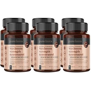1000mg Resveratrol x 540 tabletten (6 flessen van 90-18 maanden levering) met zwarte peper extract
