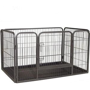 Doggy Style Heavy Duty Whelping Pen met Abs Tray Puppy Play Pen Puppies Cage Crate Cartes Cages Hondentraining box voor honden en puppy's (Medium) Zwart