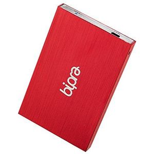 Bipra Harde schijf (FAT32 – externe harde schijf met USB 2.0, 2,5, kleur rood, 750 GB