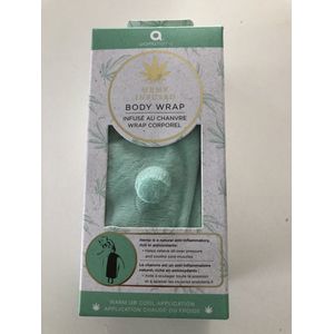 Kersenpitkussen - Body Wrap - Hennep aroma - Opwarmbaar - groen - ideaal voor koudere dagen en warm kerstgeschenk