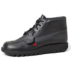 Kickers Klassieke Kick Hi enkellaarzen voor heren, extra comfortabel, extra duurzaamheid, premium kwaliteit, Zwart, 43 EU