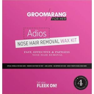 Groomarang Adios Neushaar Verwijder Wax Kit - Voor Haar - Incl. Benodigdheden