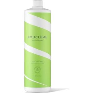 Bouclème Curl Cleanser Krulcrème, curl crème voor droge en duurzame krullen, hydraterende krullen, verzorging met kokosnoot en arganolie, intensieve verzorging, 1 liter