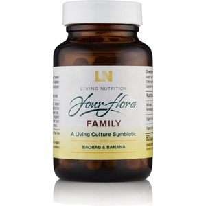 Living Nutrition / Family Gefermenteerde Baobab & Banaan Capsules – Bio 60 stuks