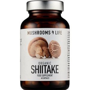 Mushrooms4Life - Shiitake Biologische Capsules - 60 Stuks - Vegan - Zonder Toevoegingen