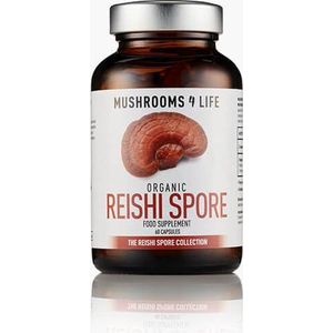 Mushrooms4Life - Biologische paddenstoel Reishi Spore Capsules (60 stuks)