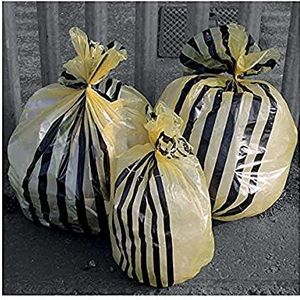 Hanfare TSYB/1 Tiger Stripe Clinical Waste Sacks, Geel, 70 L (Pack van 50)