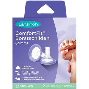 Lansinoh® ComfortFit® Borstschilden 21 mm 2 Compressen
