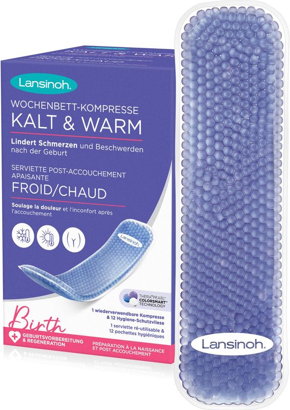LANSINOH - Kalmerende Postnatale Pads - Koud/Warm - Blauw - Set van 12
