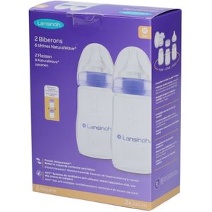 Lansinoh - Natural Wave - Zuigfles - 240ml - 2 Stuks