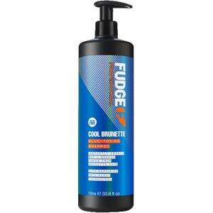 Fudge Cool Brunette Blue Toning Shampoo 1000 ml - Normale shampoo vrouwen - Voor Alle haartypes