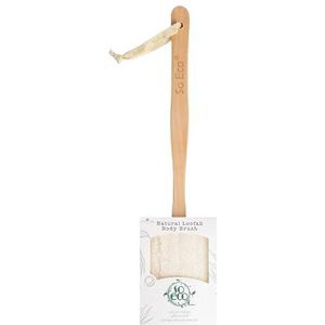 So Eco - Platte Loofah - Met Houten Handvat - 1 Stuk