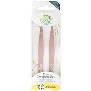 Duo - Pincetten Set - Hoogwaardig Roestvrij Staal - Voor Wenkbrauwen en Schoonheid