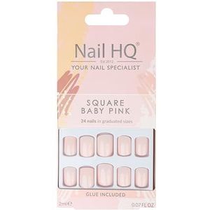 Nail HQ Square valse nagels Tint Baby Pink 24 st