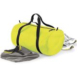 BagBase BG150 Packaway Barrel Bag – fluorescerend geel/zwart