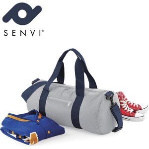 Senvi Retro Schoudertas Weekendtas Grijs - Blauw