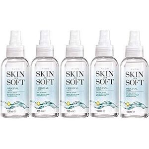 Avon Skin So Soft 5 x 150ml Original droge olie bodyspray met jojobaolie en citronella,
