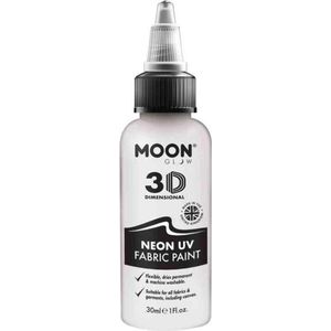Moon Glow Neon UV Fabric Paint 30ml White 30ml