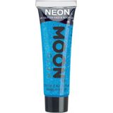Moon Glow - Neon UV-glitter Gezichts- en Lichaamsgel - Blauw - 12 ml