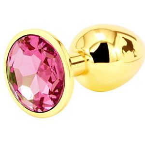 Handsome Cock Juwelen buttplug, klein, roze/goud