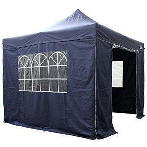 All Seasons Gazebos 3x3m Heavy Duty volledig waterdichte pop-up tuinhuisjes en 4 premium zijwanden - marineblauw