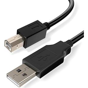 Act USB 2.0 Printer Cable 480Mbps High Speed Scanner Cord USB A to B Male for HP Canon Lexmark Epson Dell Xerox Samsung etc 1.5m Black