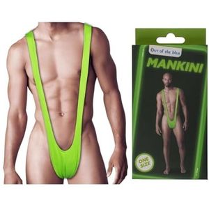 SHATCHI Mannen Shatchi Borot Mankini Man Ondergoed Badmode Thong Stag Do Fancy Dress Kostuum, Groen, One Size UK