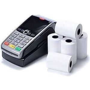 100x 57x40mm MACHINE TOT KREDIETKAART, PDQ THERMISCHE PAPIER ROLLS KASREGISTER ONTVANGST