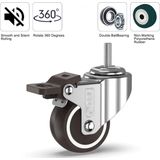 GBL - Zwaarlast Zwenkwielen - Zilver - 50 mm - 4 Stuks - Tot 200 KG Draagvermogen