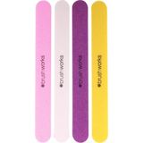 brushworks - Gekleurde Nagelvijl - 4 Stuks - Emery Boards