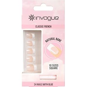 Invogue - Classic French Square Nails - Natuurlijke Kleur - 24 stuks