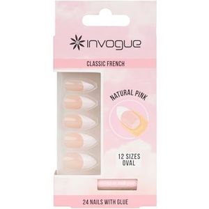 Invogue - Classic French Oval Nails - Roze - 24 Stuks
