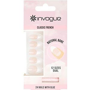Invogue - Classic French Oval Nails - Natuurlijk - 24 st