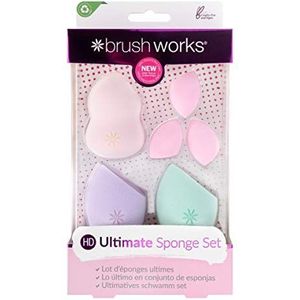 Brushworks - HD Ultimate Complexion Sponge Set - 6 Stuks - Zacht Materiaal