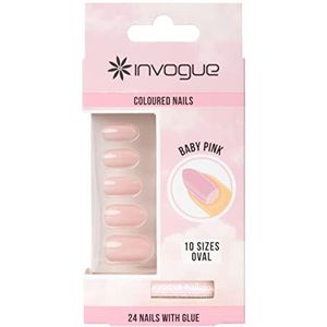 Invogue Classic Oval Nails Baby Pink 24 st + 2 ml