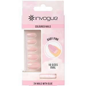 Invogue Kunstnagels, ovaal, kleurrijk, 24 stuks