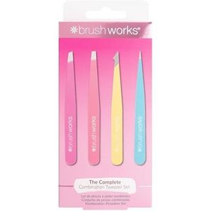 Pincetten - Neon Combination Tweezer Set - 4 Stuks - Brushworks