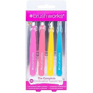 Brushworks Complete Pincetsæt - 4 STUKS