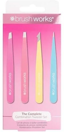 Pincetten - Neon Combination Tweezer Set - 4 Stuks - Brushworks