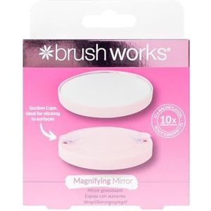 Brushworks - 10X Vergrotende Spiegel - Make-up Accessoire - Zwart - Glas