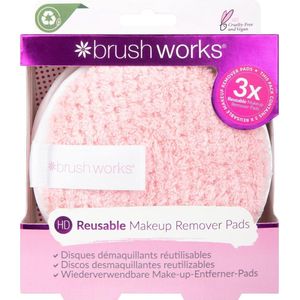 Brushworks - HD Herbruikbare Make-up Verwijderingspads - 3 Stuks