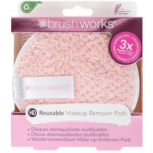 Brushworks HD Herbruikbare Make-up Remover Pads (Pack van 3)