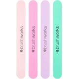 brushworks - Nagelvijlen - Pastelkleuren - 4 Stuks