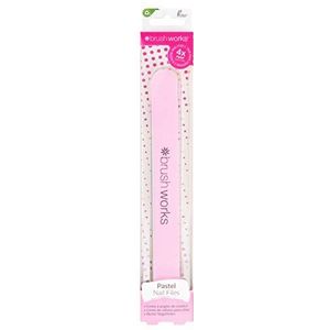 Brushworks Pastel Coloured Nail Files 4-Pack