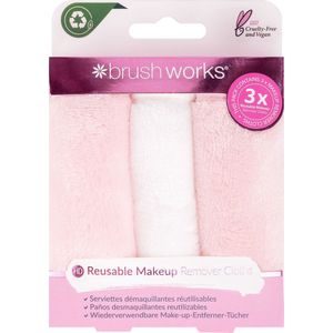 brushworks - Make-up Verwijderingsdoeken - 3 Stuks - Zacht - Water
