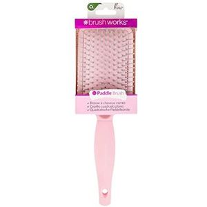 Brushworks Vierkante Paddle Borstel Roze